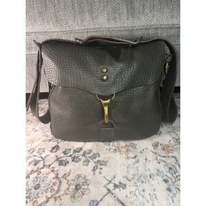 Stunning Pulicati large Italian Leather Bag. Great Condition In Olive Green.